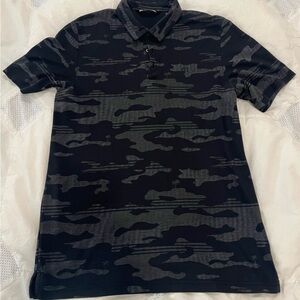 Men's Black Camouflage Polo Shirt